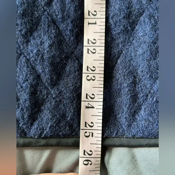 Madewell Blue/White Reversible Vest in Stripe Wool/Quilted Size Small EUC - Picture 15 of 15